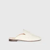 Instappers Loafers Dames Suede Burt Mule Off White