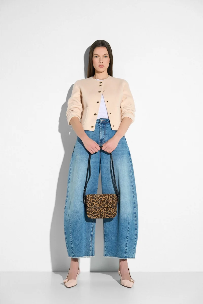 Cashmere Jas Dames Kort Vince Double Face Peach