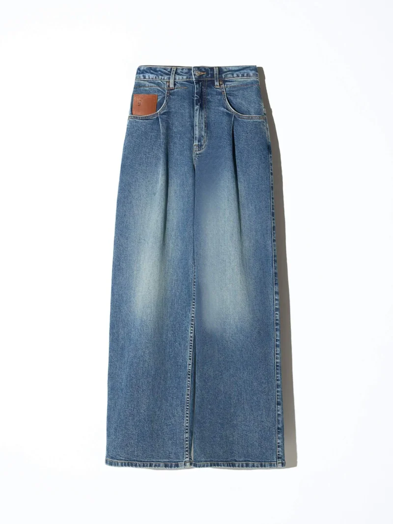 Jeans Dames Barrel Stretch Denim Drew Blauw 357