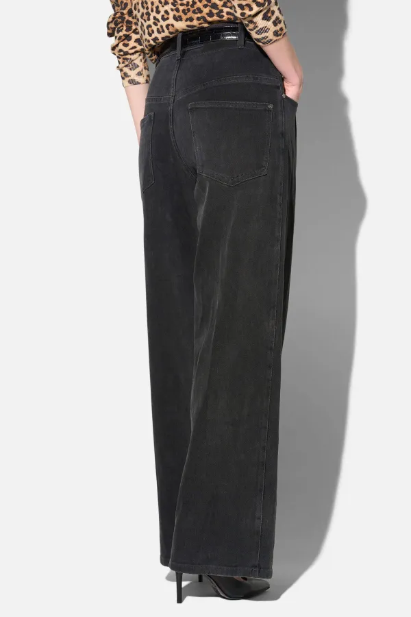 Jeans Dames Barrel Stretch Denim Drew Zwart 813