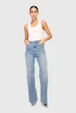 Jeans Dames Wijde Pijp Jason Blauw 323