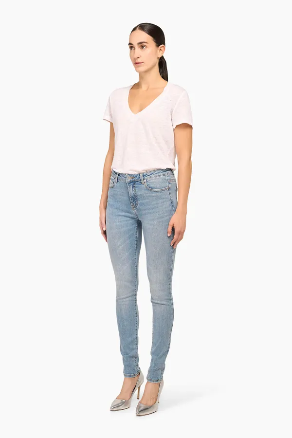 High Rise Skinny Jeans Rocket Blauw 323