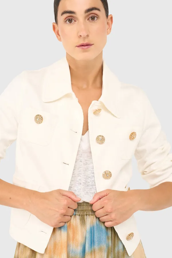 Tatum Spijkerjack Off White