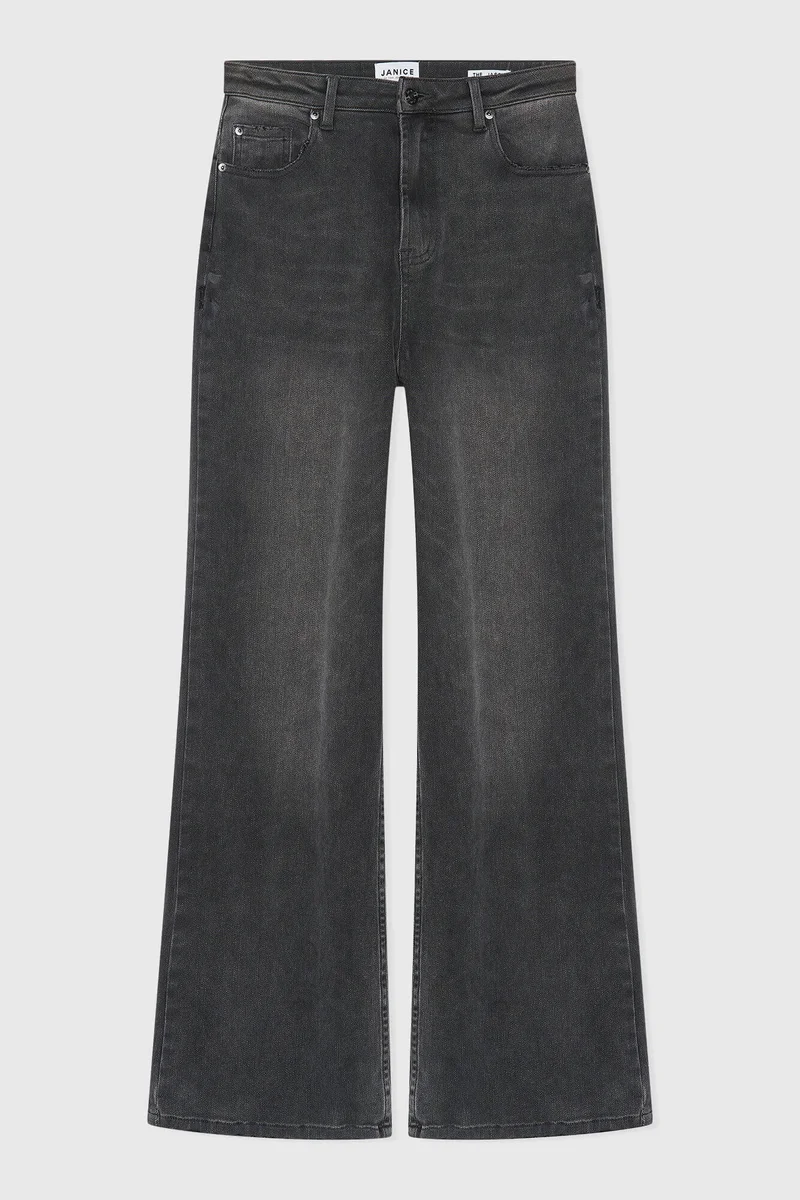 Jeans Dames Wijde Pijp Jason Grijs 415