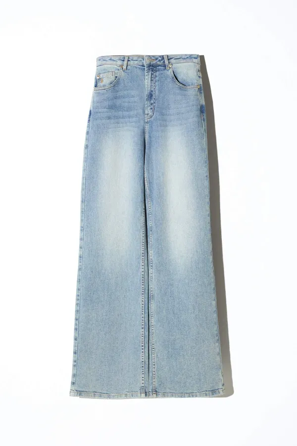 Jeans Dames Rechte Pijp High Rise Stretch Jason Blauw 114