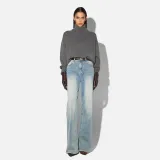 Jeans Dames Rechte Pijp High Rise Stretch Jason Blauw 114