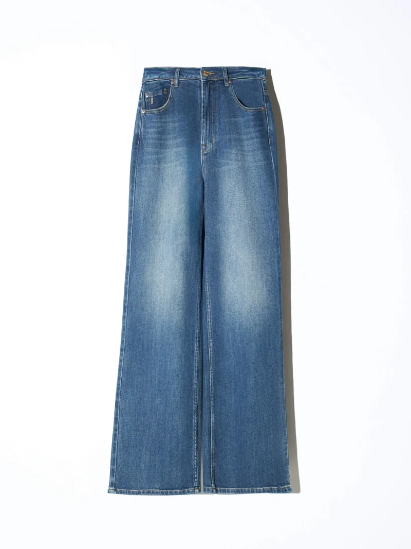 Jeans Dames Rechte Pijp High Rise Stretch Jason Blauw 469