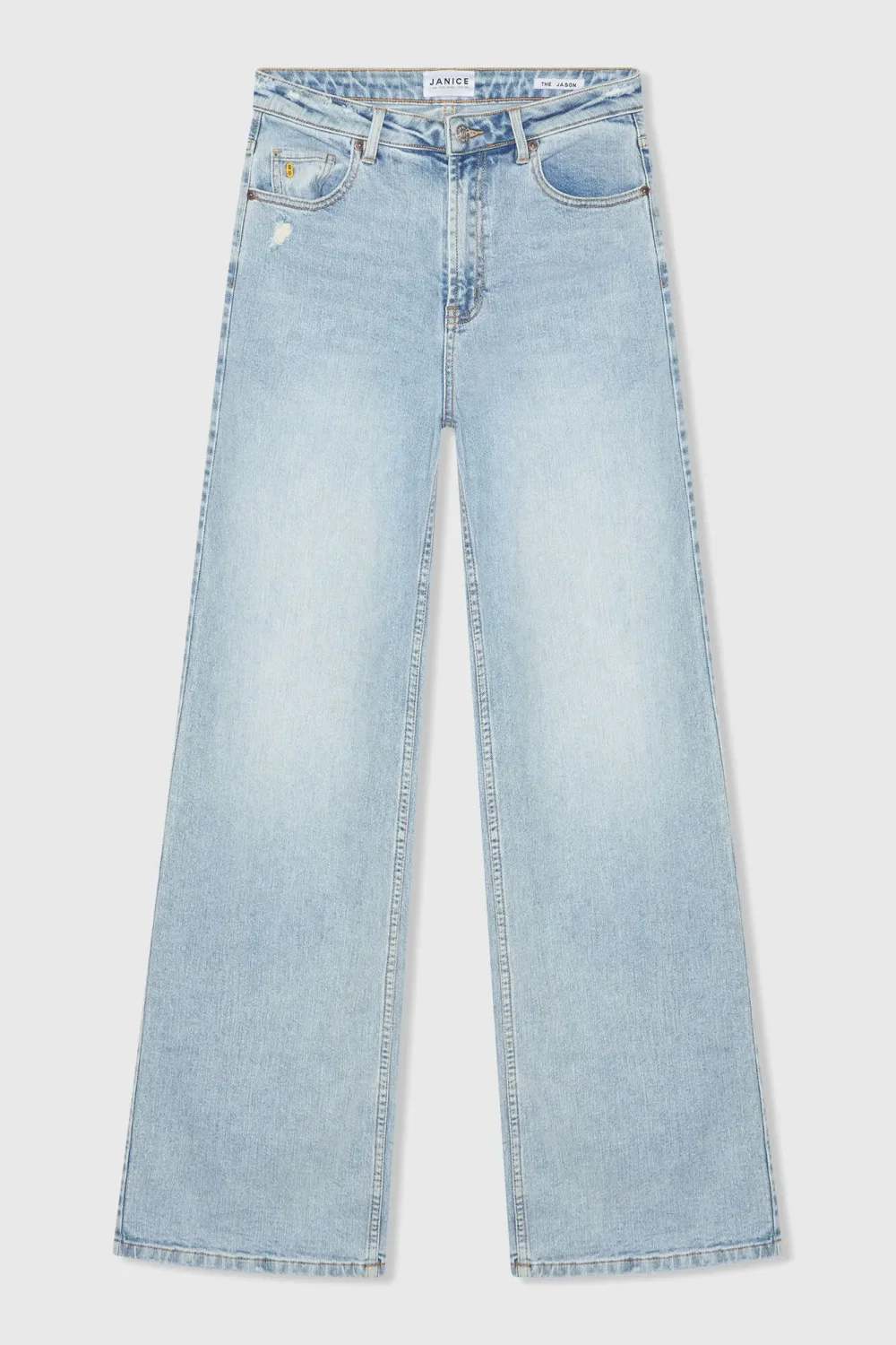 Jeans Dames Rechte Pijp High Rise Stretch Jason Blauw 565
