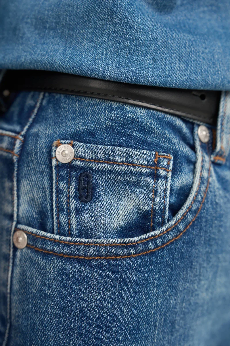 Jeans Dames Rechte Pijp High Rise Stretch Jason Blauw 932