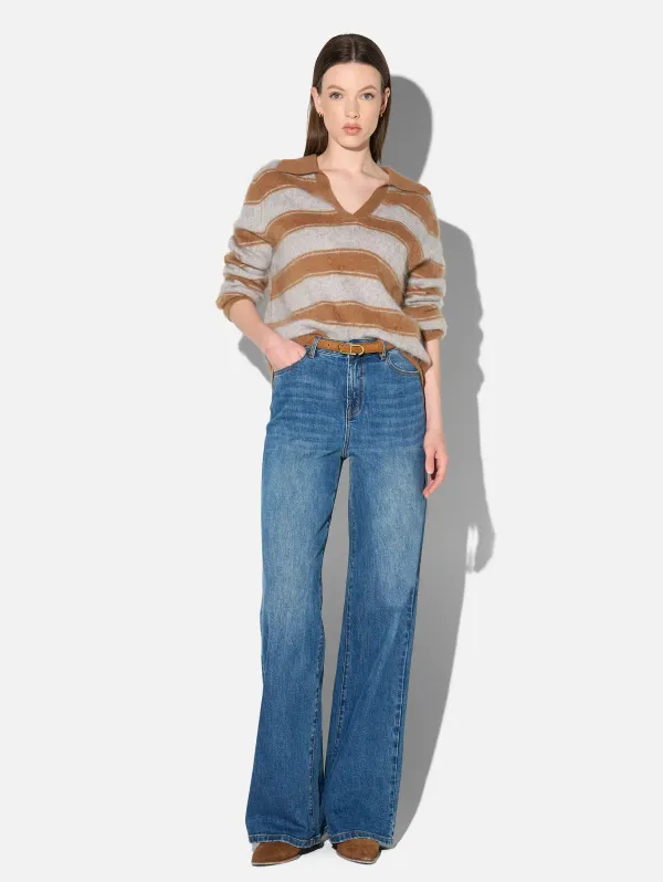 Jeans Dames Rechte Pijp Mid Rise Stretch Luxx Blauw 258