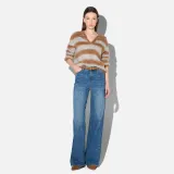 Jeans Dames Rechte Pijp Mid Rise Stretch Luxx Blauw 258
