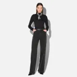 Jeans Dames Rechte Pijp Studs Mid Rise Stretch Luxx Black 813