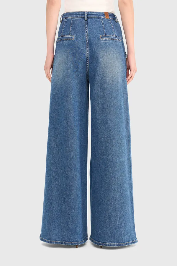 Jeans Dames Wijde Pijp Dollar Blauw 111
