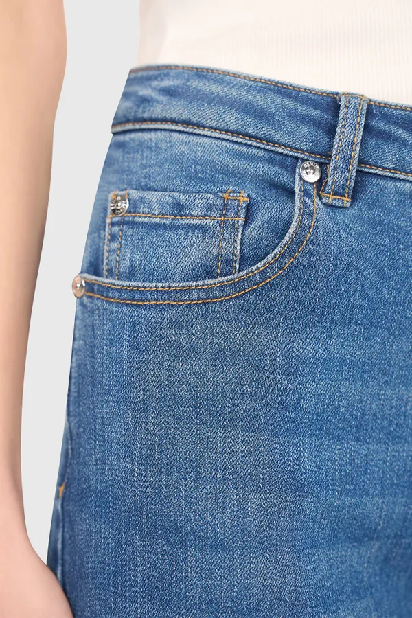 High Rise Wijde Leg Jeans Mason Blauw 111