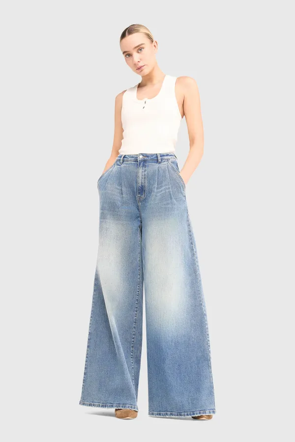Jeans Dames Wijde Pijp Dollar Blauw 920