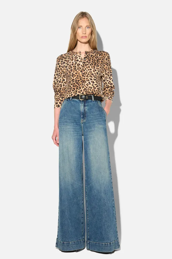 Jeans Dames Wijde Pijp High Rise Stretch Dexter Blauw 357