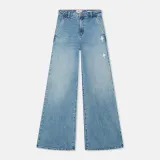 Jeans Dames Wijde Pijp High Rise Stretch Dexter Blauw 379