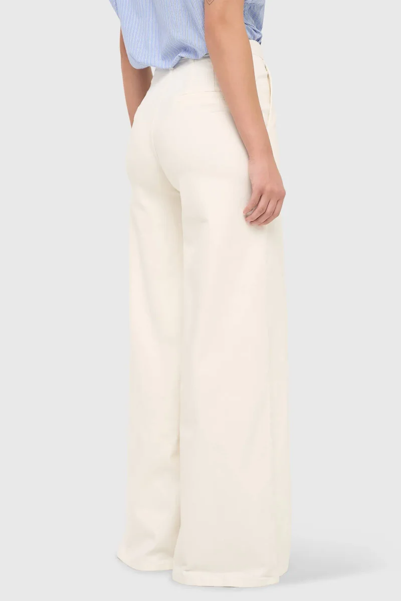 Jeans Dames Wijde Pijp High Rise Stretch Dexter Off White 264