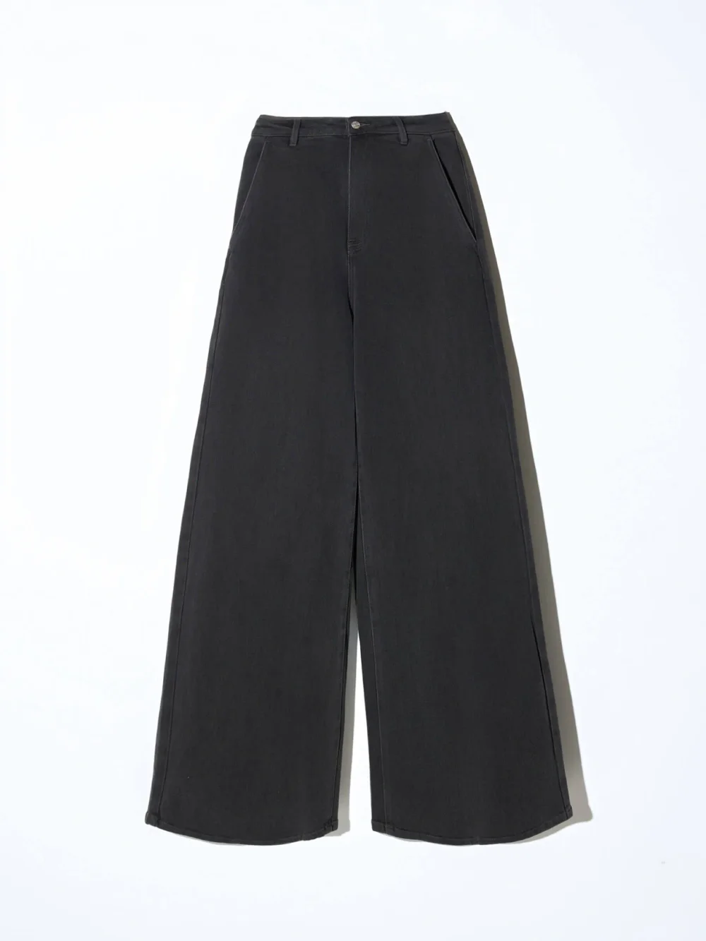 Jeans Dames Wijde Pijp High Rise Stretch Dexter Zwart 813
