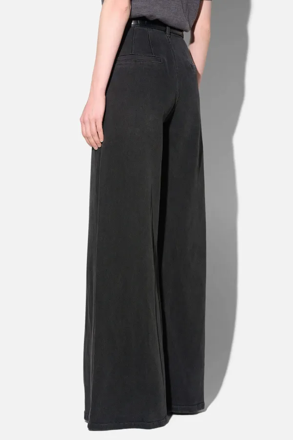Jeans Dames Wijde Pijp High Rise Stretch Dexter Zwart 813