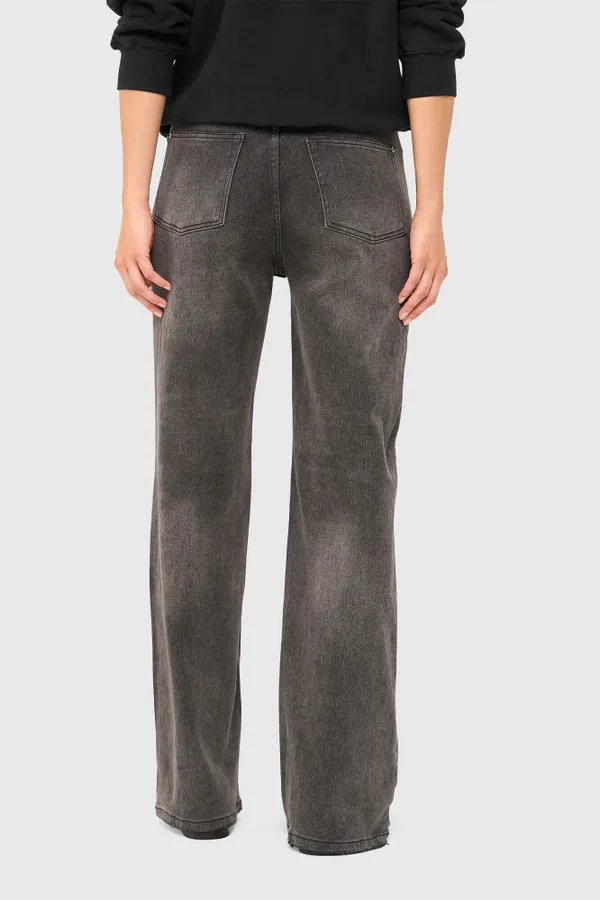 Jeans Dames Wijde Pijp Jason Grijs 415