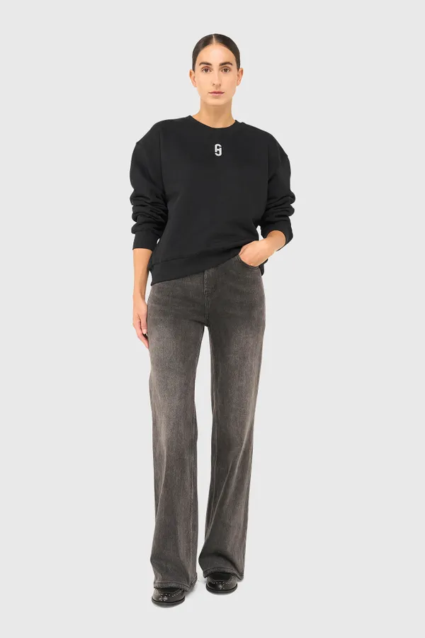 Jeans Dames Wijde Pijp Jason Grijs 415