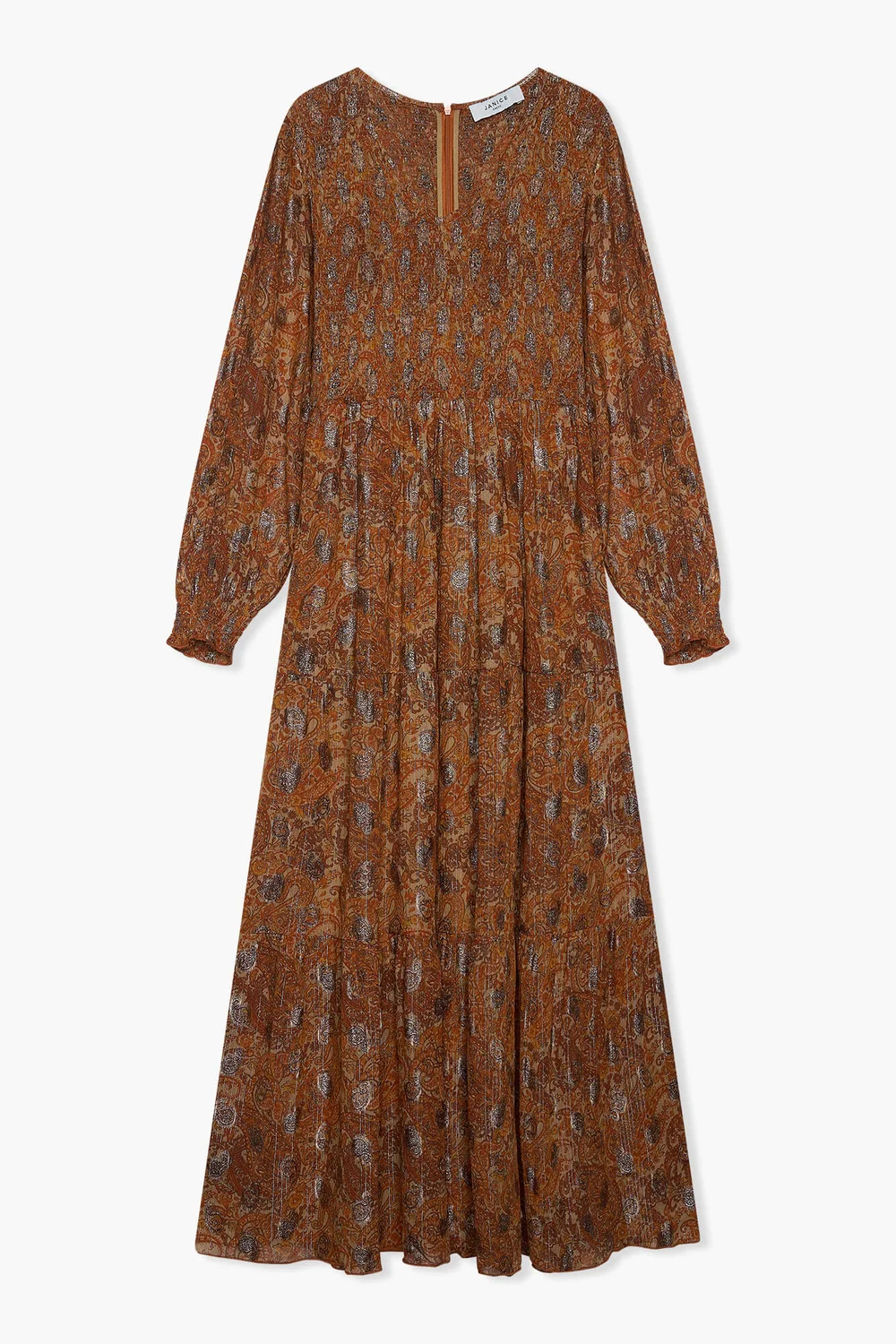 Jurk Lang Lurex Smog Finn Paisley