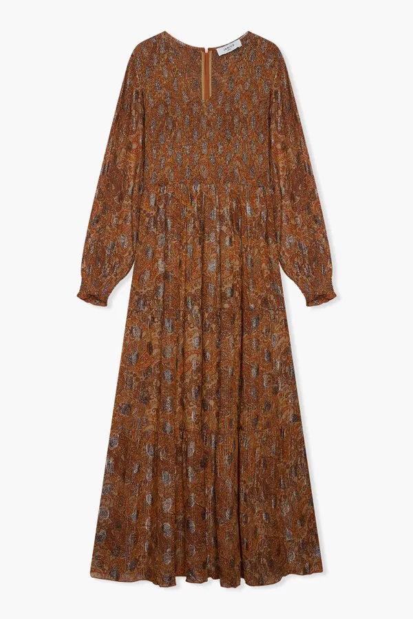 Jurk Lang Lurex Smog Finn Paisley
