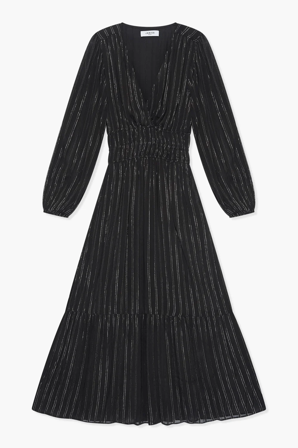 Jurk Lang Lurex Ealstiek Milan Zwart
