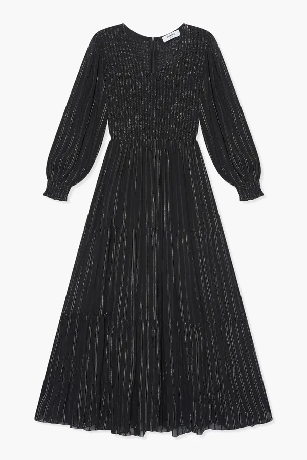 Jurk Lang Lurex Smog Finn Zwart