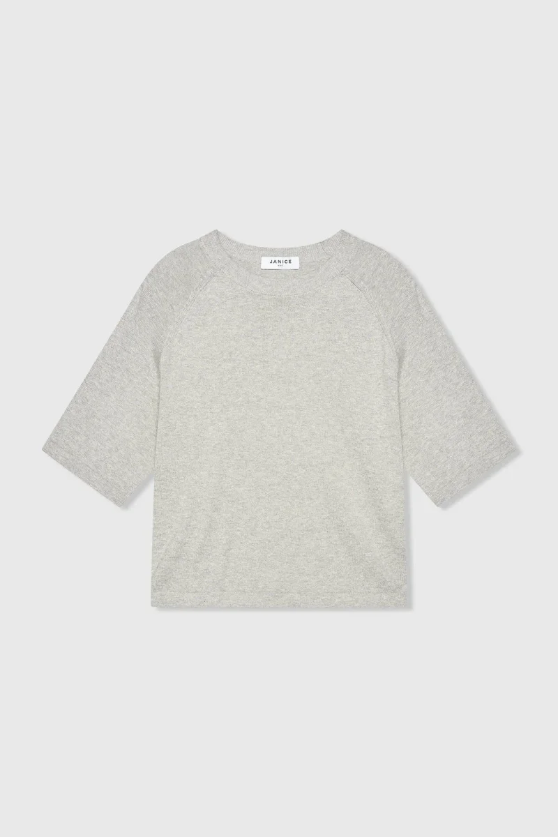 Katoen Cashmere Gebreid Truitje Moss Grijs