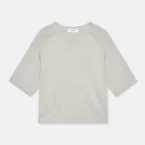 Katoen Cashmere Gebreid Truitje Moss Grijs