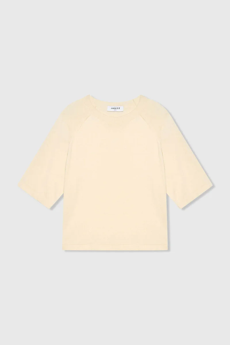 Katoen Cashmere Gebreid Truitje Moss Off White
