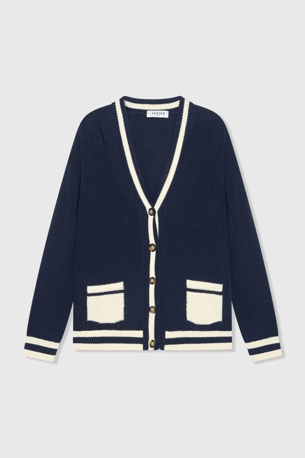 Katoenen Vest Knopen Dames Mars Blauw