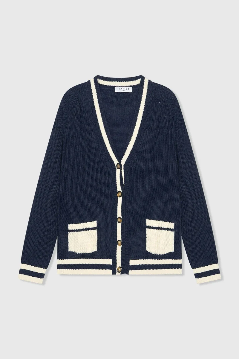 Katoenen Vest Knopen Dames Mars Blauw
