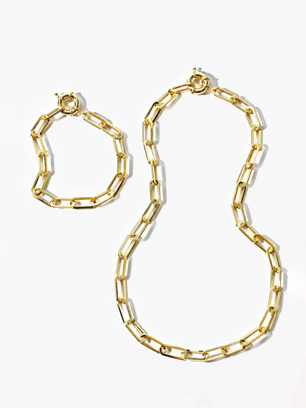 Gouden Paperclip Schakel Ketting Legend