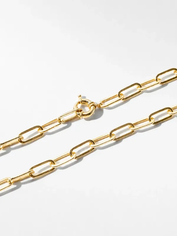 Gouden Paperclip Schakel Ketting Legend