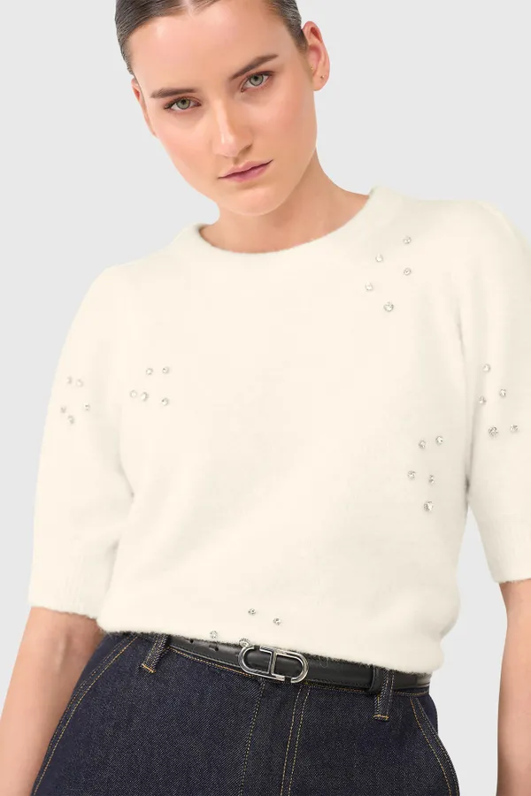Peyton Off White Steentjes