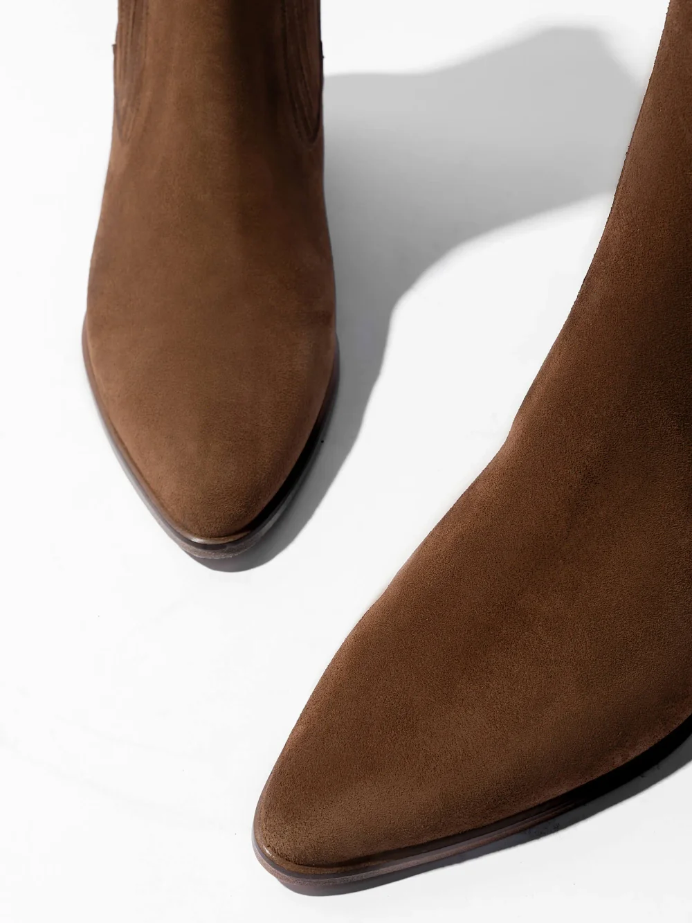 Enkellaars Western Dames Suede Colt Cognac