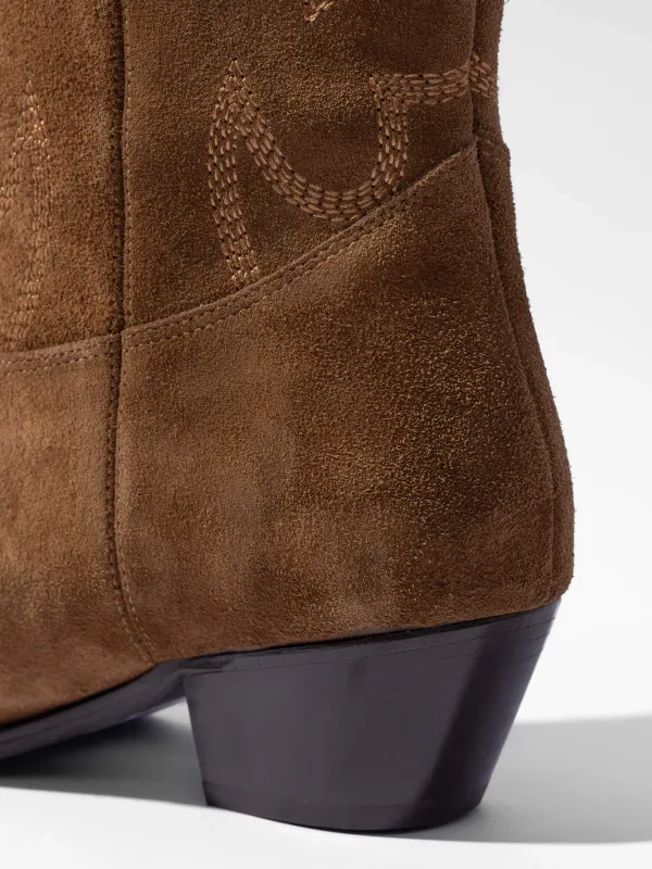 Leren Western Laars Dames Hayden Suede Cognac