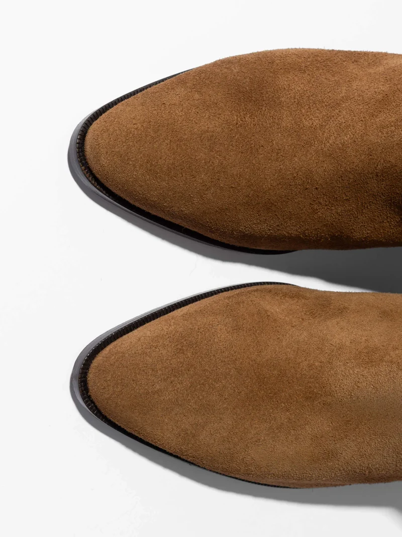 Leren Western Laars Dames Hayden Suede Cognac