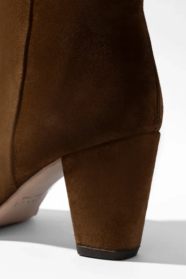 Suede Overknee Laarzen Cody Cognac