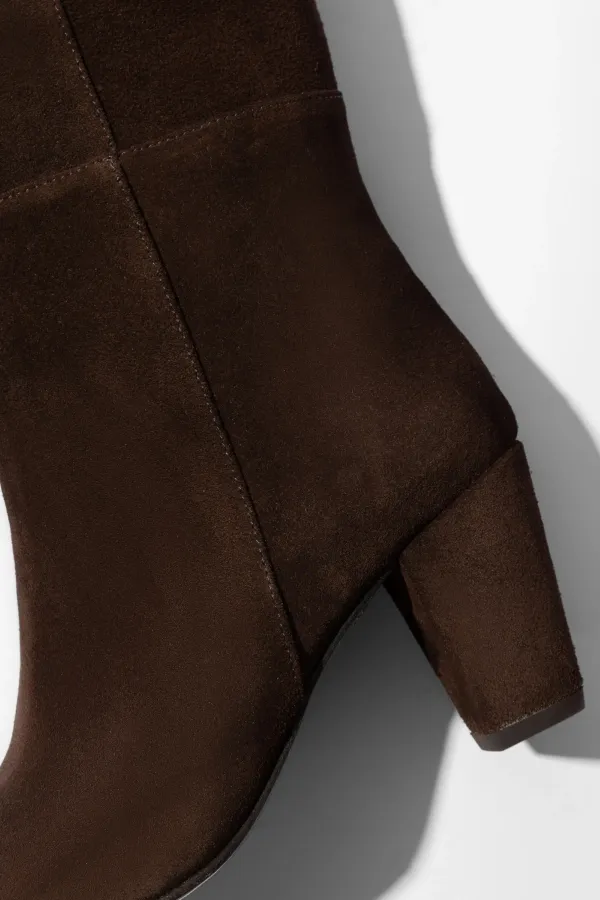 Suede Overknee Laarzen Cody Donker Bruin