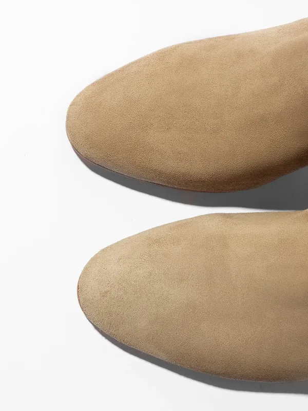 Laars Dames Hoog Leer Roman Suede Beige