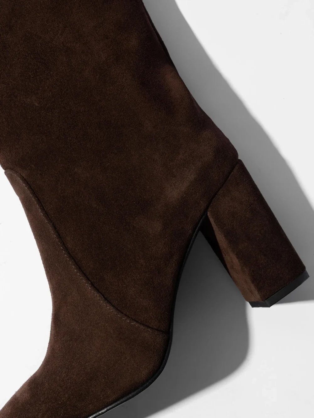 Laars Dames Hoog Leer Roman Suede Donker Bruin