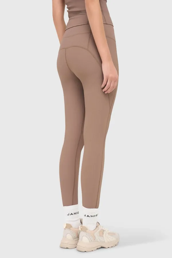 Legging Dames Sport Active Wear Ye Bruin Rib