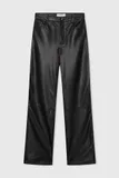 Leren Broek Dames Rechte Pijp Jason Zwart