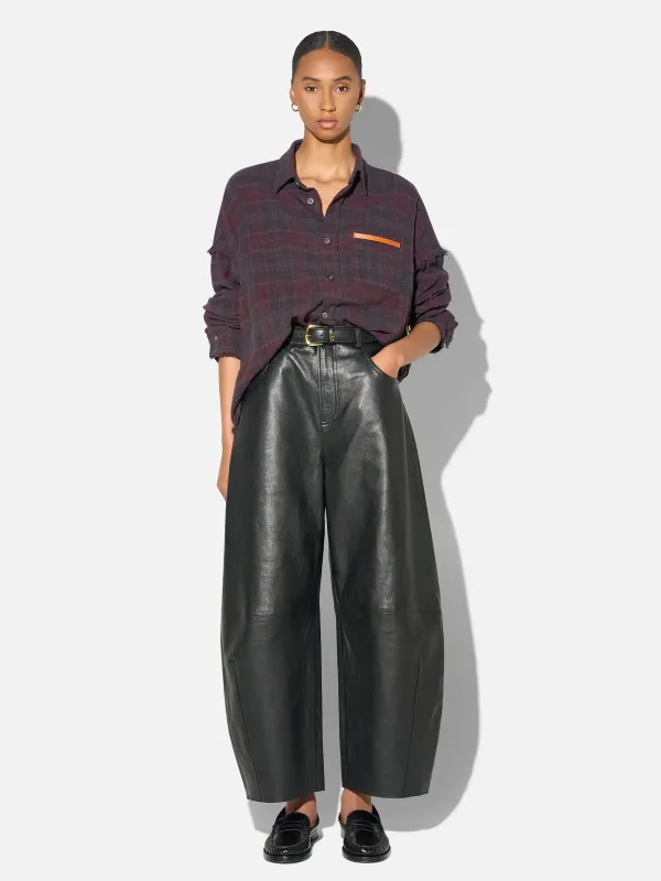 Leren Dames Broek Barrel Billy Zwart