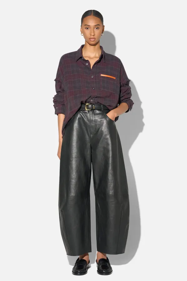 Leren Dames Broek Barrel Billy Zwart