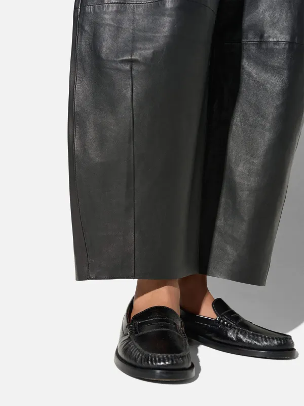 Leren Dames Broek Barrel Billy Zwart